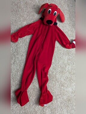 Vintage Y2K (2001) Clifford the Big Red Dog plush costume By Rubie's Costume Co.